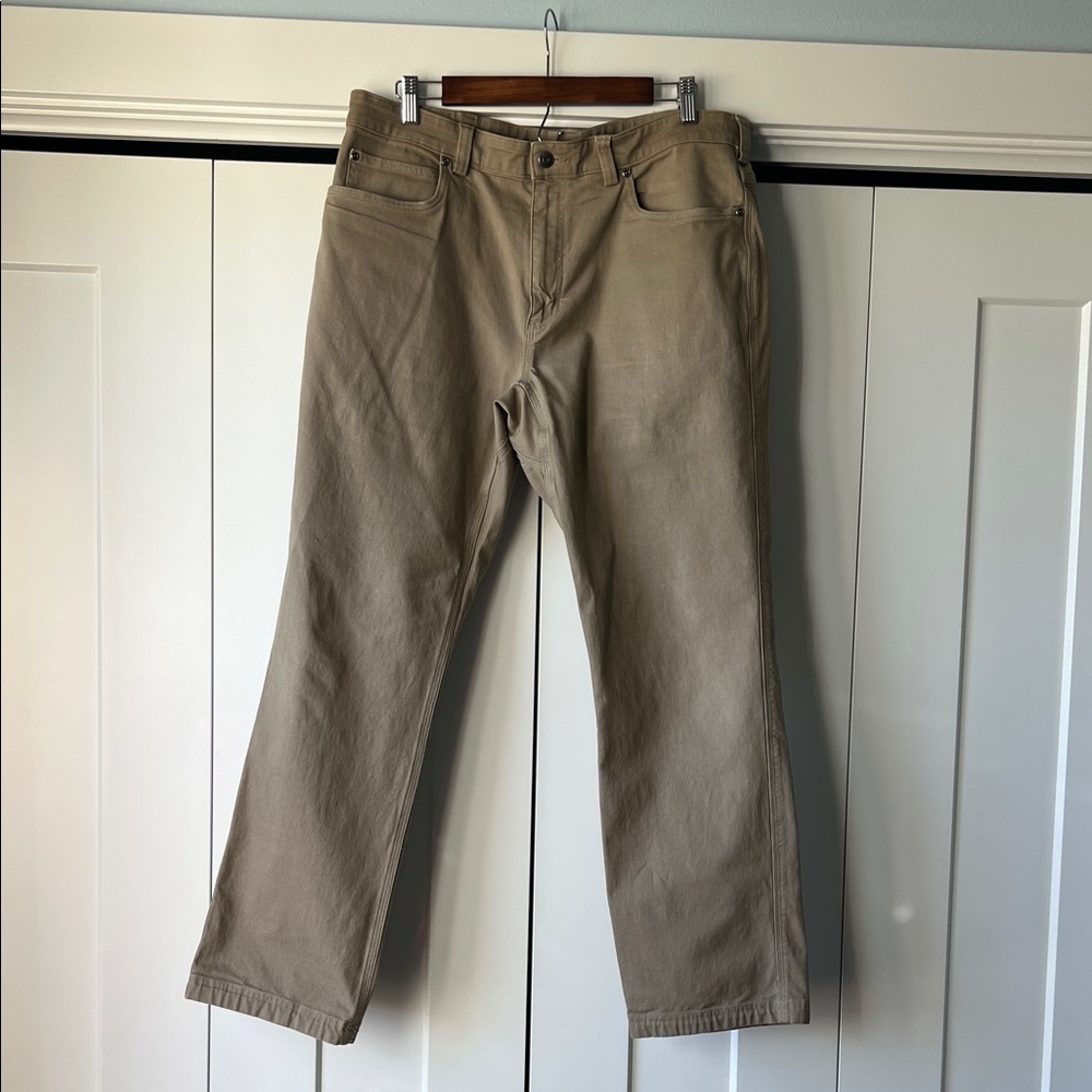 Duluth Trading Co Tan Chinos Fire Hose Pants Tan Men’s